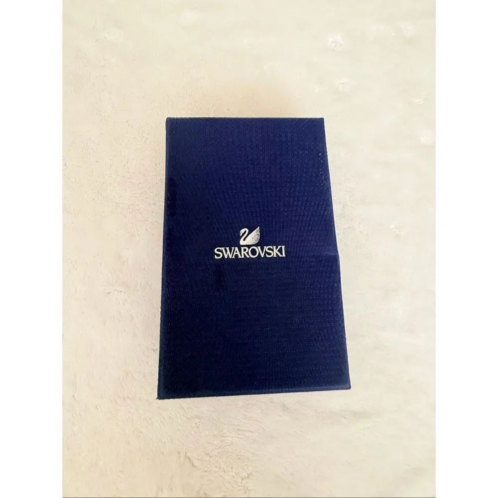 Authentic Swarovski Blue Jewelry Gift Box Empty Display Storage Case w/ Insert